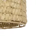 POMEGRANDE  Boho Κρεμαστό Φωτιστικό Kαπέλο Μονόφωτο 1 x E27 IP20 Μπεζ Rattan - Μ29 x Π29 x Υ16cm