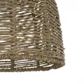 MEKA  Boho Κρεμαστό Φωτιστικό Καμπάνα Μονόφωτο 1 x E27 IP20 Καφε Σχοινί - Μ31 x Π31 x Υ26cm