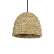 MEKA  Boho Κρεμαστό Φωτιστικό Καμπάνα Μονόφωτο 1 x E27 IP20 Μπεζ Rattan - Μ30 x Π30 x Υ25cm