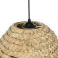 MEKA  Boho Κρεμαστό Φωτιστικό Καμπάνα Μονόφωτο 1 x E27 IP20 Μπεζ Rattan - Μ30 x Π30 x Υ25cm