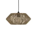 GLOBOSTAR® CASTRO  Boho Κρεμαστό Φωτιστικό Οροφής με Ντουί 1 x E27 AC 220-240V IP20 - Μπεζ - Μ32 x Π32 x Υ13cm