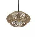 GLOBOSTAR® CASTRO  Boho Κρεμαστό Φωτιστικό Οροφής με Ντουί 1 x E27 AC 220-240V IP20 - Μπεζ - Μ32 x Π32 x Υ13cm