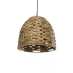 MEKA  Boho Κρεμαστό Φωτιστικό Καμπάνα Μονόφωτο 1 x E27 IP20 Μπεζ Rattan - Μ30 x Π30 x Υ25cm