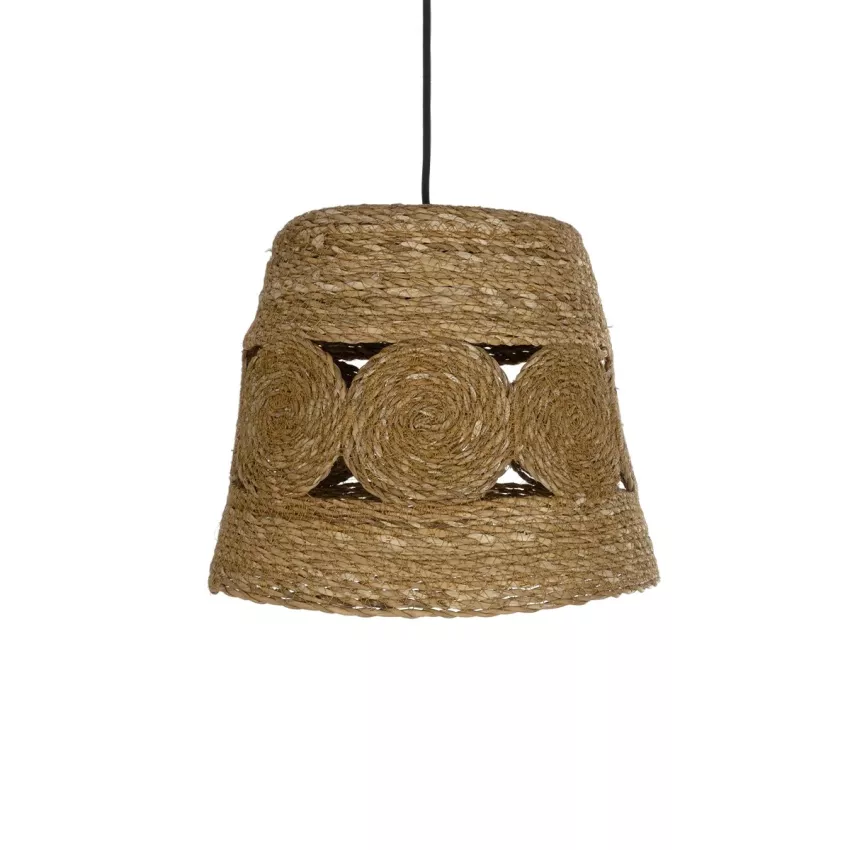 PANIER  Boho Κρεμαστό Φωτιστικό Καμπάνα Μονόφωτο 1 x E27 IP20 Μπεζ Σχοινί - Μ32 x Π32 x Υ30cm