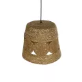 PANIER  Boho Κρεμαστό Φωτιστικό Καμπάνα Μονόφωτο 1 x E27 IP20 Μπεζ Σχοινί - Μ32 x Π32 x Υ30cm