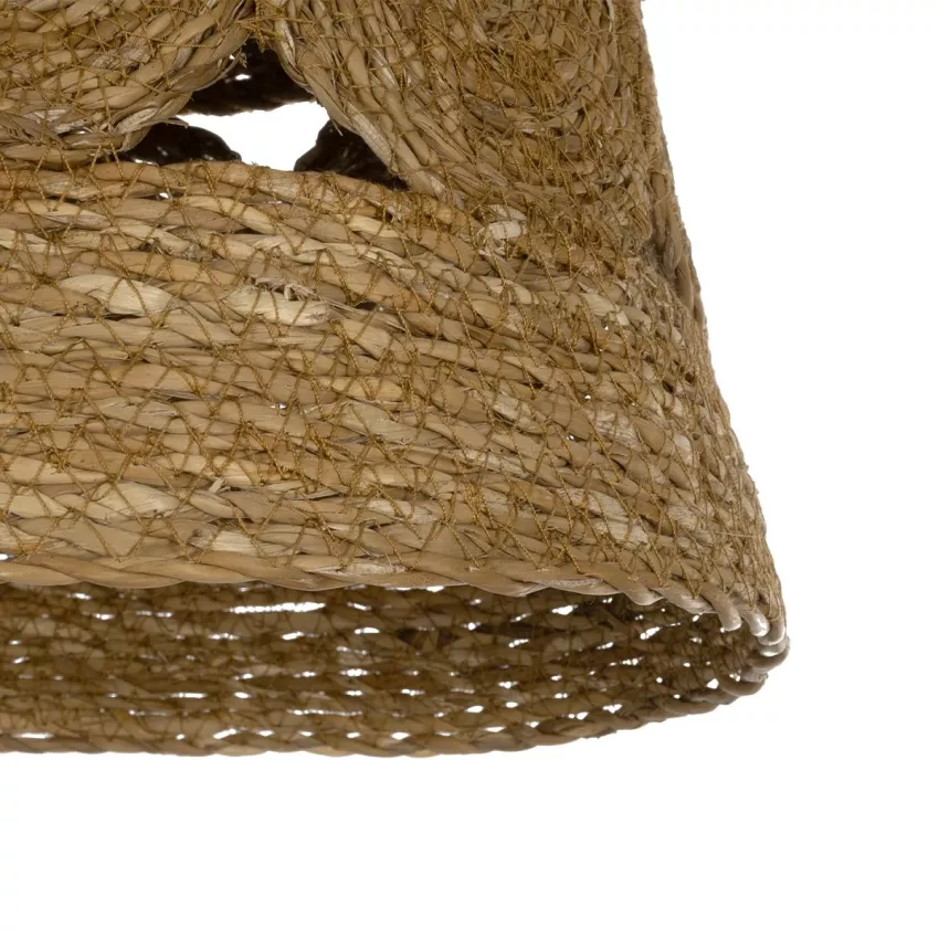 PANIER  Boho Κρεμαστό Φωτιστικό Καμπάνα Μονόφωτο 1 x E27 IP20 Μπεζ Σχοινί - Μ32 x Π32 x Υ30cm