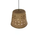 PANIER  Boho Κρεμαστό Φωτιστικό Καμπάνα Μονόφωτο 1 x E27 IP20 Μπεζ Σχοινί - Μ32 x Π32 x Υ30cm