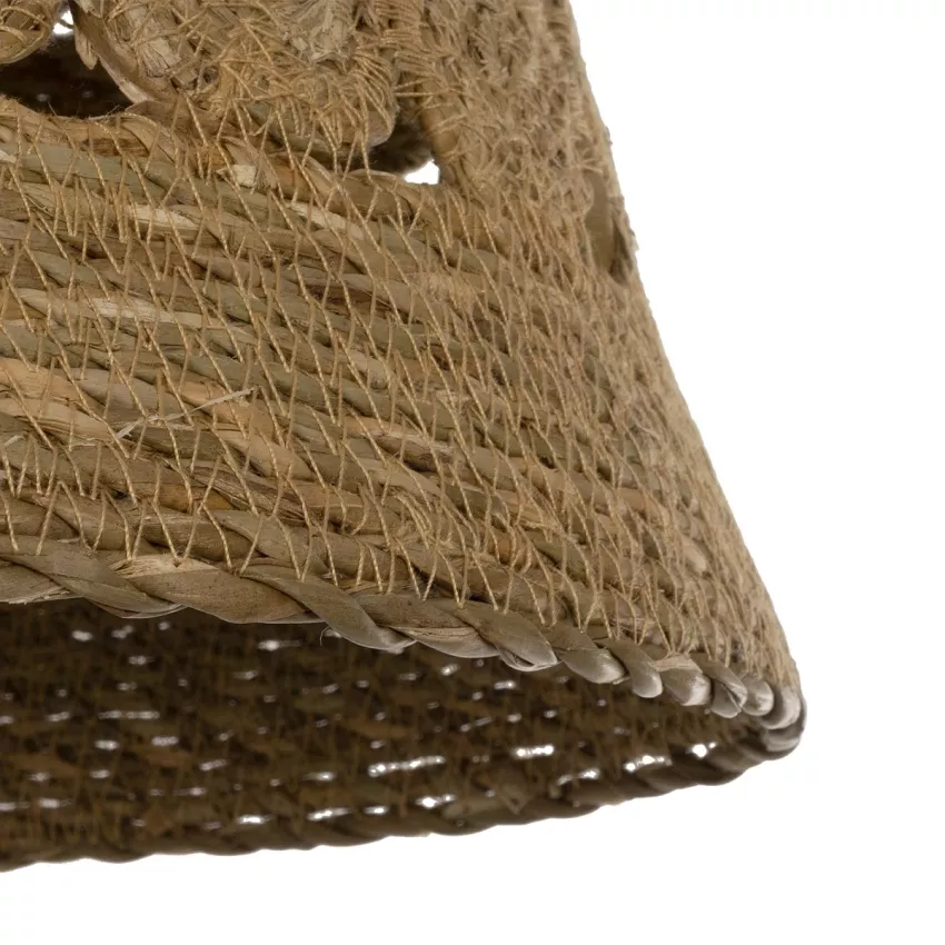 PANIER  Boho Κρεμαστό Φωτιστικό Καμπάνα Μονόφωτο 1 x E27 IP20 Μπεζ Σχοινί - Μ32 x Π32 x Υ30cm