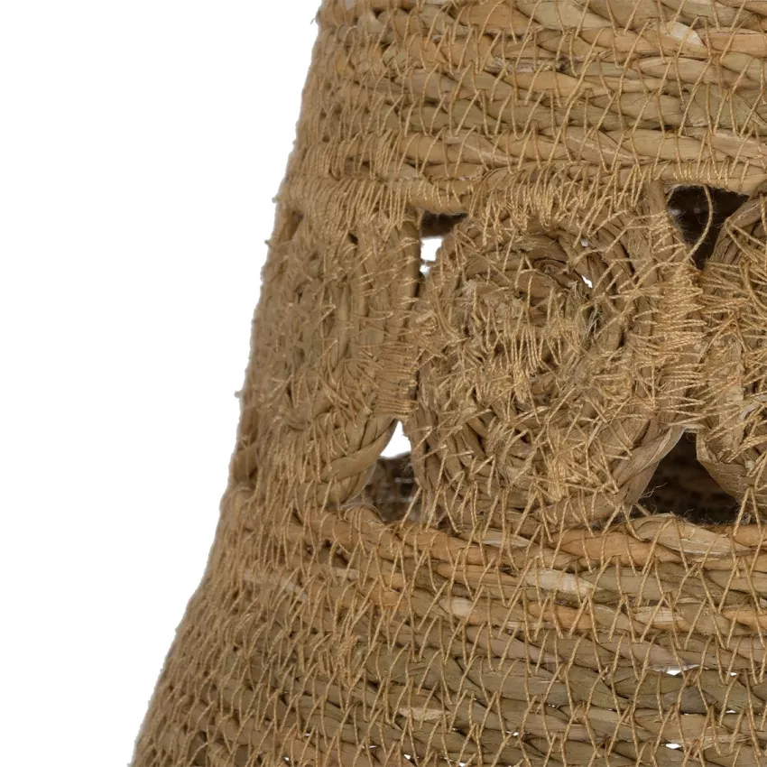 PANIER  Boho Κρεμαστό Φωτιστικό Καμπάνα Μονόφωτο 1 x E27 IP20 Μπεζ Σχοινί - Μ32 x Π32 x Υ30cm