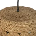 PANIER  Boho Κρεμαστό Φωτιστικό Καμπάνα Μονόφωτο 1 x E27 IP20 Μπεζ Σχοινί - Μ32 x Π32 x Υ30cm