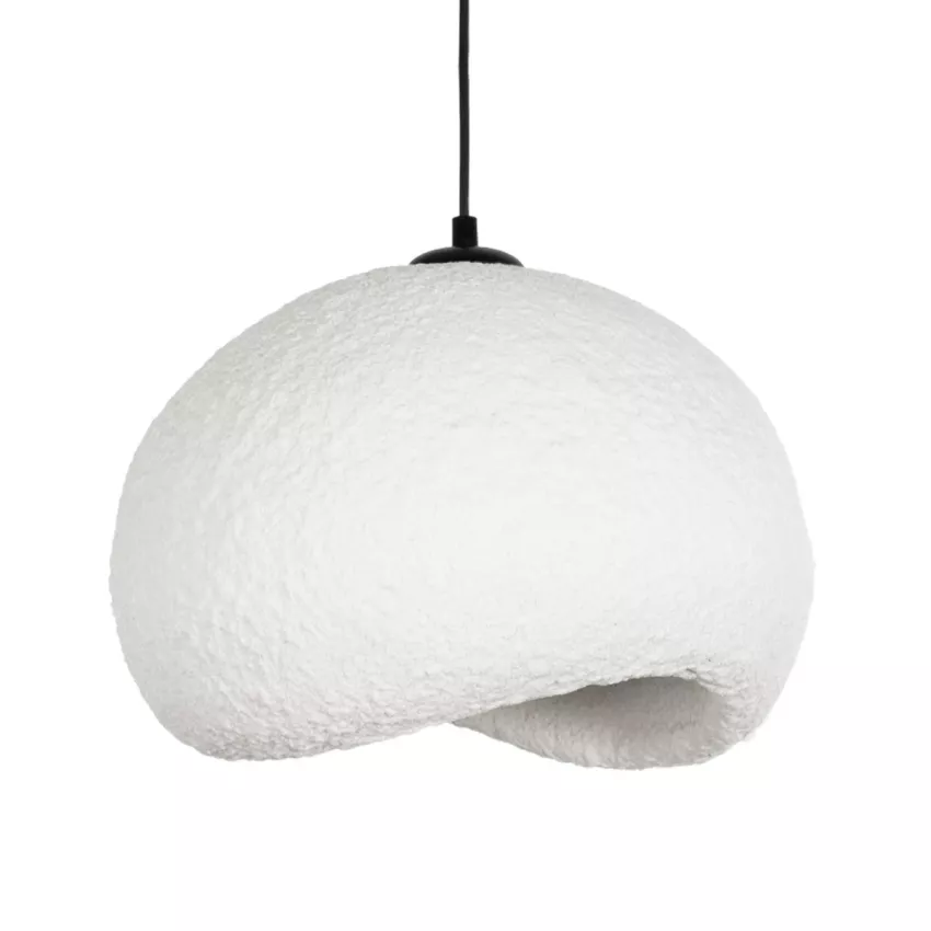 GLOBOSTAR® STONE  Μοντέρνο Κρεμαστό Φωτιστικό Οροφής με Ντουί 1 x E27 AC 220-240V IP20 - Λευκό - Μ31.5 x Π35 x Υ26cm