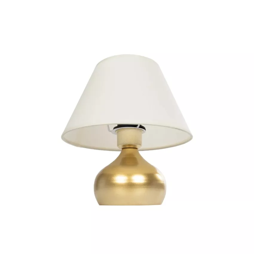 KORG  Μοντέρνο Επιτραπέζιο Φωτιστικό Πορτατίφ Μονόφωτο 1 x E27 AC 220-240V IP20 Μπεζ & Χάλκινο - Μ17 x Π17 x Υ23cm