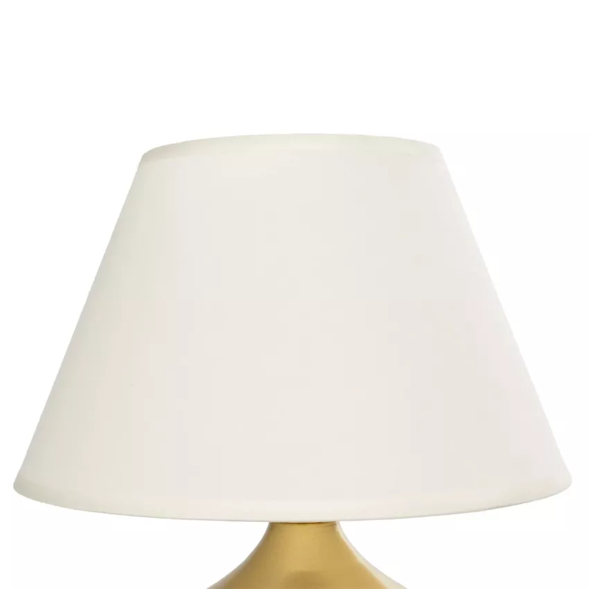 KORG  Μοντέρνο Επιτραπέζιο Φωτιστικό Πορτατίφ Μονόφωτο 1 x E27 AC 220-240V IP20 Μπεζ & Χάλκινο - Μ17 x Π17 x Υ23cm