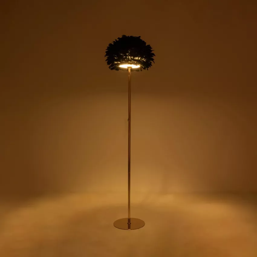 ALES  Μοντέρνο Φωτιστικό Δαπέδου  Μονόφωτο 1 x E27 AC 220-240V IP20 Μαύρο & Χρυσό - Μ40 x Π40 x Υ150cm