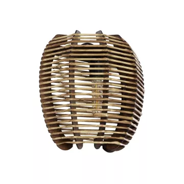 GLOBOSTAR® BOND  Boho Φωτιστικό Τοίχου - Απλίκα με Ντουί 1 x E27 AC 220-240V IP20 - Μπεζ - M35 x Π18 x Υ32cm