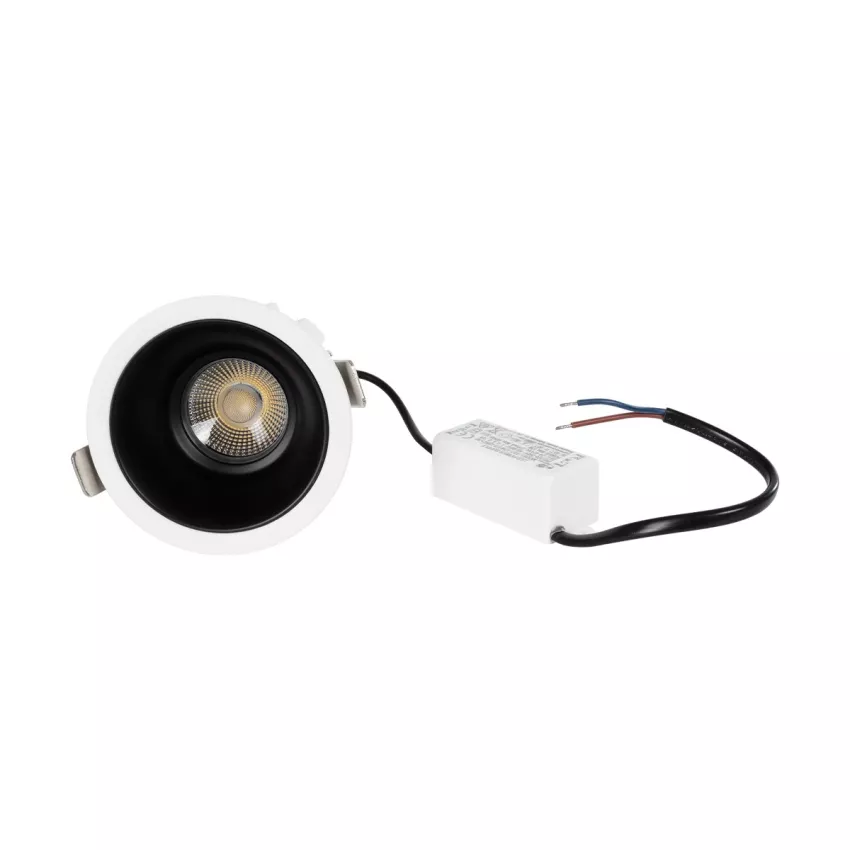 GLOBOSTAR® DUSTY  Χωνευτό Downlight Σποτ LED 12W 1380lm 45° AC 220-240V Αδιάβροχο IP65 Φυσικό Λευκό 4500K - Bridgelux COB Chip & TÜV SÜD Driver - Λευκό & Μαύρο Ματ - Μ8 x Π8 x Υ7.5cm / Q7.5cm
