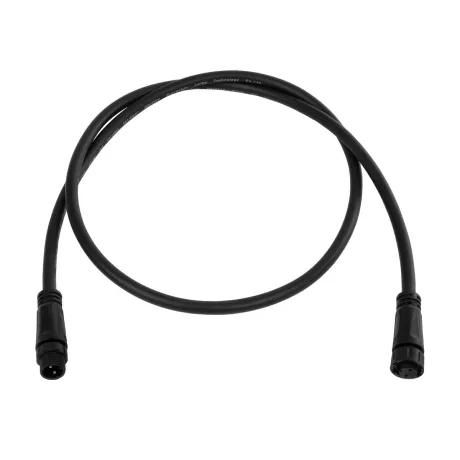 GLOBOSTAR® CONNECTOR  2 Pin Καλώδιο/Επέκταση Ι 1 Μέτρου με Είσοδο 1 x Αρσενικό Βύσμα & Έξοδο 1 x Θηλυκό Βύσμα Αδιάβροχο IP68 - Μαύρο - Μ100 x Π2 x Υ2cm