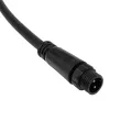 GLOBOSTAR® CONNECTOR  2 Pin Καλώδιο/Επέκταση Ι 1 Μέτρου με Είσοδο 1 x Αρσενικό Βύσμα & Έξοδο 1 x Θηλυκό Βύσμα Αδιάβροχο IP68 - Μαύρο - Μ100 x Π2 x Υ2cm