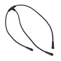 GLOBOSTAR® CONNECTOR  5 Pin Καλώδιο/Επέκταση Τ 1 Μέτρου με Είσοδο 1 x Αρσενικό Βύσμα & Έξοδο 2 x Θηλυκά Βύσματα Αδιάβροχο IP68 - Μαύρο - Μ100 x Π2.5 x Υ2.5cm