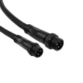 GLOBOSTAR® CONNECTOR  5 Pin Καλώδιο/Επέκταση Τ 1 Μέτρου με Είσοδο 1 x Αρσενικό Βύσμα & Έξοδο 2 x Θηλυκά Βύσματα Αδιάβροχο IP68 - Μαύρο - Μ100 x Π2.5 x Υ2.5cm