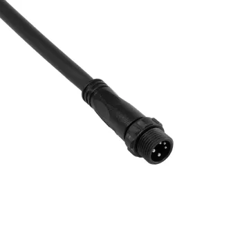 GLOBOSTAR® CONNECTOR  5 Pin Καλώδιο/Επέκταση Ι 1 Μέτρου με Είσοδο 1 x Αρσενικό Βύσμα & Έξοδο 1 x Θηλυκό Βύσμα Αδιάβροχο IP68 - Μαύρο - Μ100 x Π2.5 x Υ2.5cm
