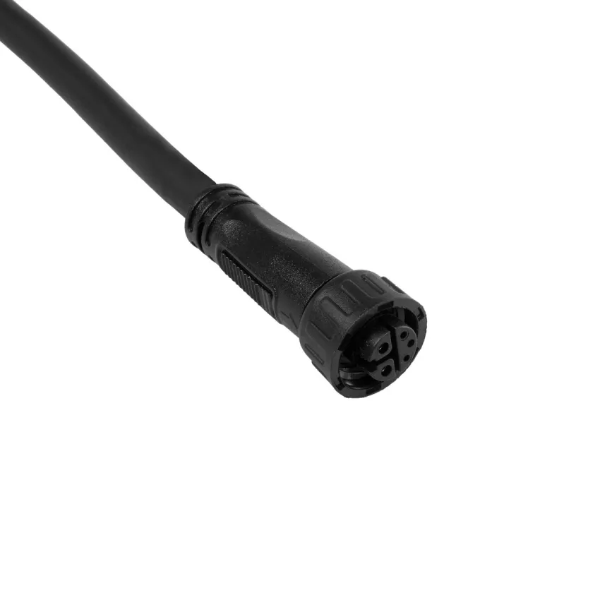 GLOBOSTAR® CONNECTOR  5 Pin Καλώδιο/Επέκταση Ι 1 Μέτρου με Είσοδο 1 x Αρσενικό Βύσμα & Έξοδο 1 x Θηλυκό Βύσμα Αδιάβροχο IP68 - Μαύρο - Μ100 x Π2.5 x Υ2.5cm