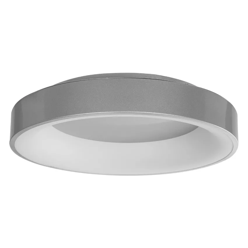 GLOBOSTAR® SALEM  Μοντέρνο Φωτιστικό Οροφής LED 75W 8625lm 120° AC 220-240V IP20 Ρυθμιζόμενο Λευκό CCT με Χειριστήριο από 2700K έως 6000K Dimmable - Lumileds SMD Chip - Γκρι - Μ45 x Π45 x Υ8.5cm