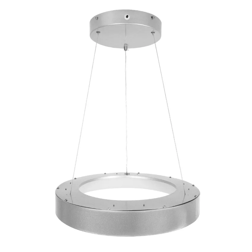 GLOBOSTAR® SALEM  Μοντέρνο Κρεμαστό Φωτιστικό Οροφής LED 75W 8625lm 120° AC 220-240V IP20 Ρυθμιζόμενο Λευκό CCT με Χειριστήριο από 2700K έως 6000K Dimmable - Lumileds SMD Chip - Γκρι - Μ45 x Π45 x Υ7cm
