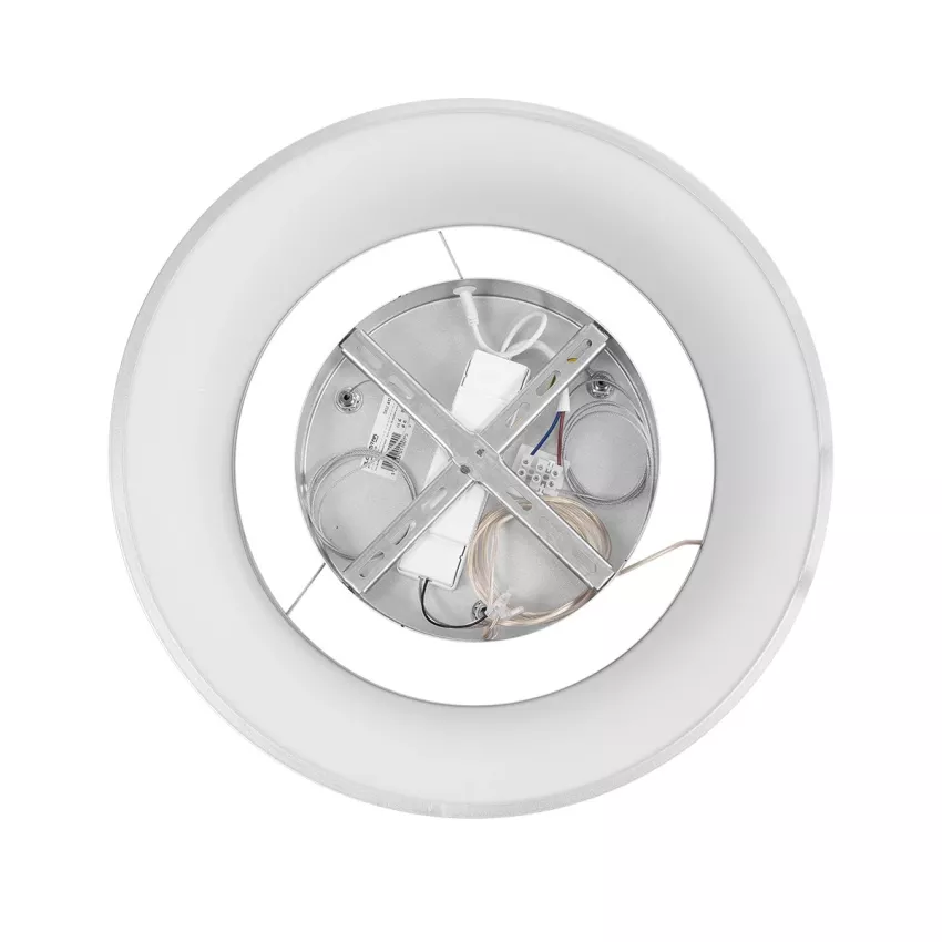 GLOBOSTAR® SALEM  Μοντέρνο Κρεμαστό Φωτιστικό Οροφής LED 75W 8625lm 120° AC 220-240V IP20 Ρυθμιζόμενο Λευκό CCT με Χειριστήριο από 2700K έως 6000K Dimmable - Lumileds SMD Chip - Γκρι - Μ45 x Π45 x Υ7cm