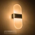 GLOBOSTAR® RARE  Μοντέρνο Φωτιστικό Τοίχου - Απλίκα LED 5W 600lm 180° AC 220-240V IP20 Ρυθμιζόμενο Λευκό CCT με On/Off 2700K/4500K/6000K - Lumileds SMD Chip - Μαύρο Ματ - Μ10 x Π5 x Υ27.5cm