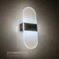 GLOBOSTAR® RARE  Μοντέρνο Φωτιστικό Τοίχου - Απλίκα LED 5W 600lm 180° AC 220-240V IP20 Ρυθμιζόμενο Λευκό CCT με On/Off 2700K/4500K/6000K - Lumileds SMD Chip - Μαύρο Ματ - Μ10 x Π5 x Υ27.5cm