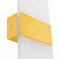 GLOBOSTAR® RARE  Μοντέρνο Φωτιστικό Τοίχου - Απλίκα LED 5W 600lm 180° AC 220-240V IP20 Ρυθμιζόμενο Λευκό CCT με On/Off 2700K/4500K/6000K - Lumileds SMD Chip - Χρυσό Βούρτσας - Μ10 x Π5 x Υ27.5cm