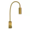 GLOBOSTAR® GOOSE  Μοντέρνο Φωτιστικό Τοίχου - Απλίκα Ξενοδοχείου Reading Light LED 3W 300lm 36° AC 220-240V IP20 Θερμό Λευκό 2700K - CREE XPE Chip & TÜV SÜD Driver - Χρυσό Βούρτσας - Μ6.5 x Π15 xΥ24.5cm