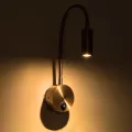 GLOBOSTAR® GOOSE  Μοντέρνο Φωτιστικό Τοίχου - Απλίκα Ξενοδοχείου Reading Light LED 3W 300lm 36° AC 220-240V IP20 Θερμό Λευκό 2700K - CREE XPE Chip & TÜV SÜD Driver - Χρυσό Βούρτσας - Μ6.5 x Π15 xΥ24.5cm