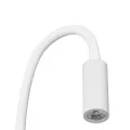 GLOBOSTAR® GOOSE  Μοντέρνο Φωτιστικό Τοίχου - Απλίκα Ξενοδοχείου Reading Light LED 3W 300lm 36° AC 220-240V IP20 Θερμό Λευκό 2700K - CREE XPE Chip & TÜV SÜD Driver - Λευκό Ματ - Μ6.5 x Π15 x Υ24.5cm