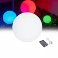 Ακρυλικό Φωτιστικό Μπάλα Εξωτερικού Χώρου - Πισίνας LED Globe 5W Φ15 Επαναφορτιζόμενο Μπαταρίας με Καλώδιο USB - Φορτιστή και Ασύρματο Χειριστήριο IR Αδιάβροχο IP68 Πολύχρωμο RGBW
