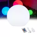 Ακρυλικό Φωτιστικό Μπάλα Εξωτερικού Χώρου - Πισίνας LED Globe 10W Φ40 Επαναφορτιζόμενο Μπαταρίας με Καλώδιο USB - Φορτιστή και Ασύρματο Χειριστήριο IR Αδιάβροχο IP65 Πολύχρωμο RGBW