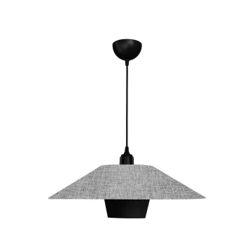 GLOBOSTAR® STORM  Μοντέρνο Κρεμαστό Φωτιστικό Οροφής με Ντουί 1 x E27 AC 220-240V IP20 - Μαύρο & Γκρί  - Μ50 x Π50 x Υ24cm