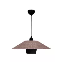 GLOBOSTAR® STORM  Μοντέρνο Κρεμαστό Φωτιστικό Οροφής με Ντουί 1 x E27 AC 220-240V IP20 - Μαύρο &  Μπεζ - Μ50 x Π50 x Υ24cm