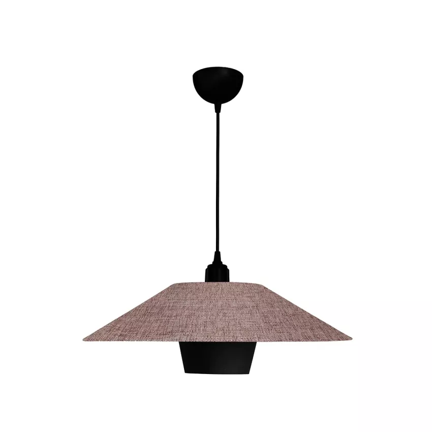 GLOBOSTAR® STORM  Μοντέρνο Κρεμαστό Φωτιστικό Οροφής με Ντουί 1 x E27 AC 220-240V IP20 - Μαύρο &  Μπεζ - Μ50 x Π50 x Υ24cm