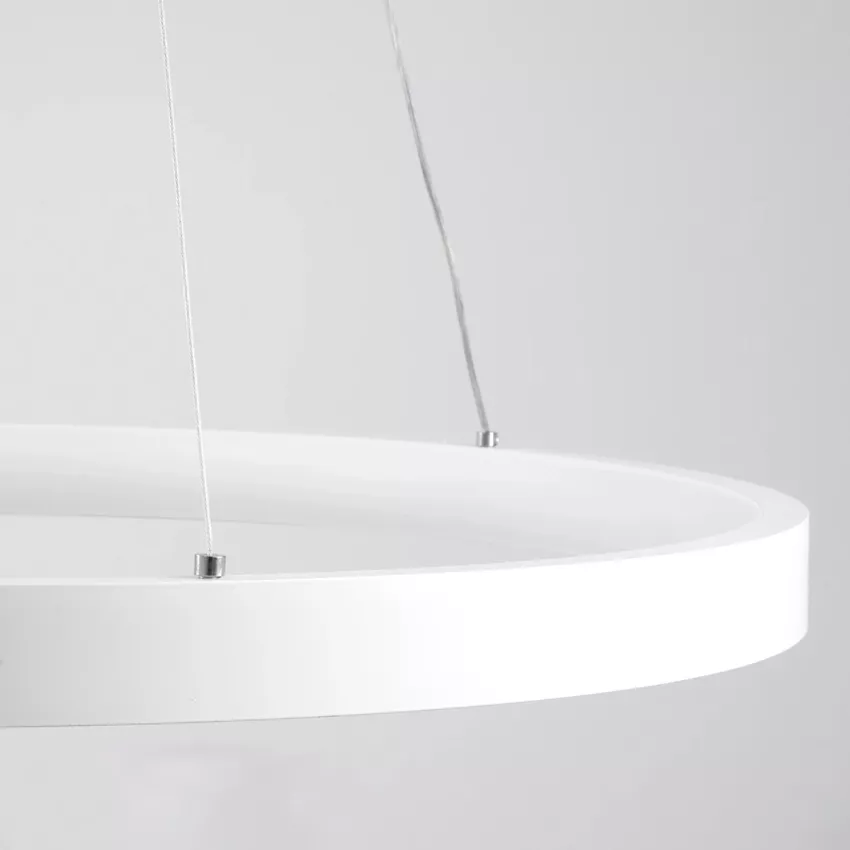 kelvo® NEMESIS  Κρεμαστό Φωτιστικό Οροφής LED 45W 4500lm 180° AC 220-240V IP20 Ρυθμιζόμενο Λευκό CCT με Χειριστήριο από 2700K έως 6000K Dimmable - Lumileds SMD Chip - Λευκό Ματ - Μ60 x Π60 x Υ4cm