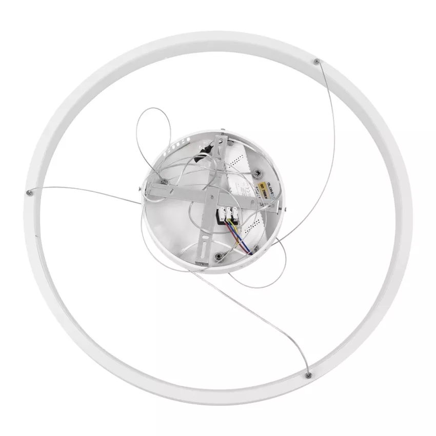kelvo® NEMESIS  Κρεμαστό Φωτιστικό Οροφής LED 45W 4500lm 180° AC 220-240V IP20 Ρυθμιζόμενο Λευκό CCT με Χειριστήριο από 2700K έως 6000K Dimmable - Lumileds SMD Chip - Λευκό Ματ - Μ60 x Π60 x Υ4cm