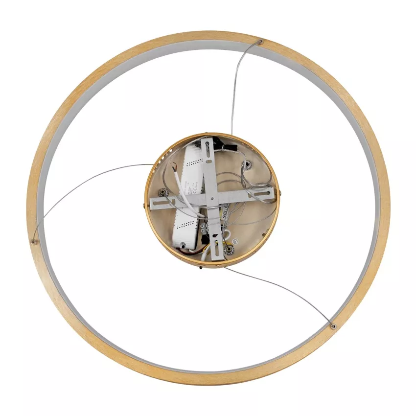 kelvo® NEMESIS  Κρεμαστό Φωτιστικό Οροφής LED 45W 4500lm 180° AC 220-240V IP20 Ρυθμιζόμενο Λευκό CCT με Χειριστήριο από 2700K έως 6000K Dimmable - Lumileds SMD Chip - Χρυσό Πλατίνα - Μ60 x Π60 x Υ4cm