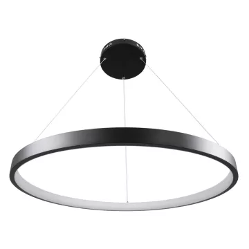 kelvo® NEMESIS  Κρεμαστό Φωτιστικό Οροφής LED 67W 6700lm 180° AC 220-240V IP20 Ρυθμιζόμενο Λευκό CCT με Χειριστήριο από 2700K έως 6000K Dimmable - Lumileds SMD Chip - Μαύρο Ματ - Μ80 x Π80 x Υ4cm