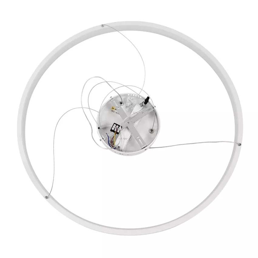 kelvo® NEMESIS  Κρεμαστό Φωτιστικό Οροφής LED 67W 6700lm 180° AC 220-240V IP20 Ρυθμιζόμενο Λευκό CCT με Χειριστήριο από 2700K έως 6000K Dimmable - Lumileds SMD Chip - Λευκό Ματ - Μ80 x Π80 x Υ4cm