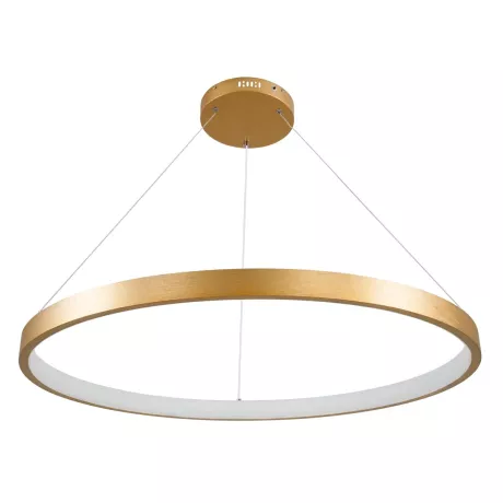 kelvo® NEMESIS  Κρεμαστό Φωτιστικό Οροφής LED 67W 6700lm 180° AC 220-240V IP20 Ρυθμιζόμενο Λευκό CCT με Χειριστήριο από 2700K έως 6000K Dimmable - Lumileds SMD Chip - Χρυσό Πλατίνα - Μ80 x Π80 x Υ4cm