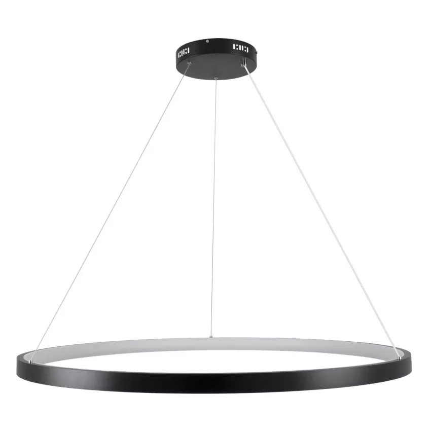 kelvo® NEMESIS  Κρεμαστό Φωτιστικό Οροφής LED 75W 7500lm 180° AC 220-240V IP20 Ρυθμιζόμενο Λευκό CCT με Χειριστήριο από 2700K έως 6000K Dimmable - Lumileds SMD Chip - Μαύρο Ματ - Μ100 x Π100 x Υ4cm