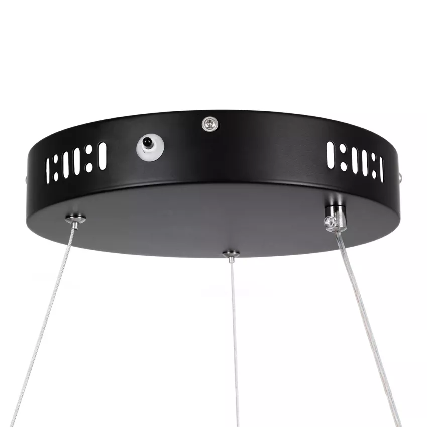 kelvo® NEMESIS  Κρεμαστό Φωτιστικό Οροφής LED 75W 7500lm 180° AC 220-240V IP20 Ρυθμιζόμενο Λευκό CCT με Χειριστήριο από 2700K έως 6000K Dimmable - Lumileds SMD Chip - Μαύρο Ματ - Μ100 x Π100 x Υ4cm