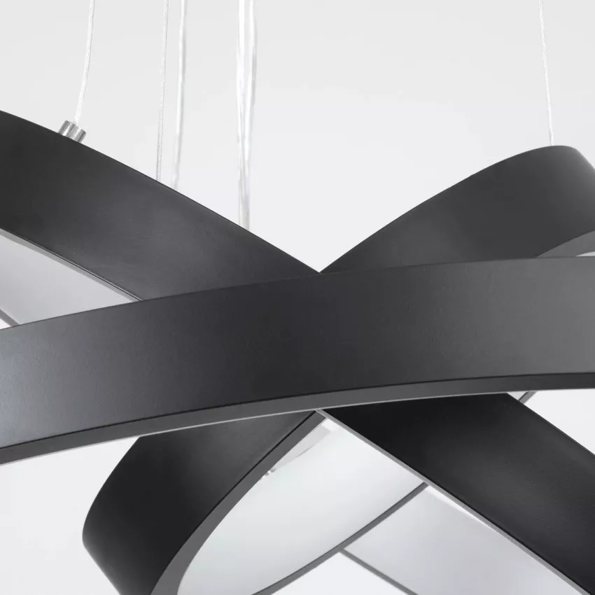 kelvo® NEMESIS  Κρεμαστό Φωτιστικό Οροφής LED 100W 10000lm 180° AC 220-240V IP20 Ρυθμιζόμενο Λευκό CCT με Χειριστήριο από 2700K έως 6000K Dimmable - Lumileds SMD Chip - Μαύρο Ματ - Μ60 x Π60 x Υ60cm