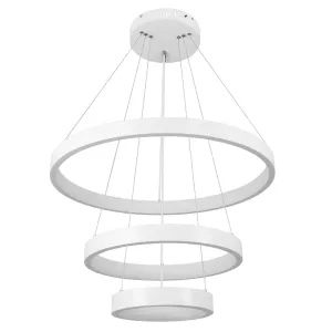 kelvo® NEMESIS  Κρεμαστό Φωτιστικό Οροφής LED 100W 10000lm 180° AC 220-240V IP20 Ρυθμιζόμενο Λευκό CCT με Χειριστήριο από 2700K έως 6000K Dimmable - Lumileds SMD Chip - Λευκό Ματ - Μ60 x Π60 x Υ60cm